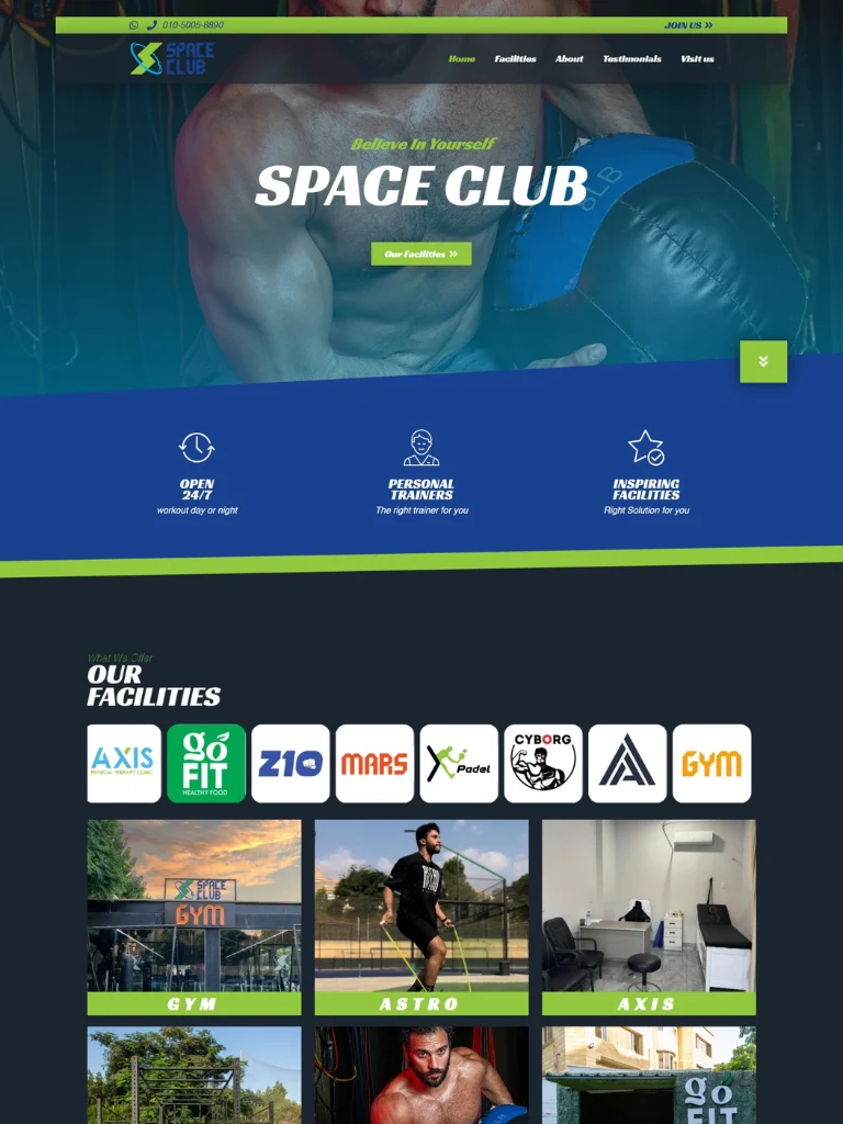 spaceclubegypt-Freelance Web Developer